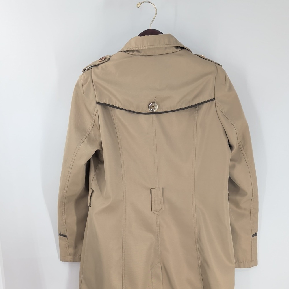 Barbaric‎ Stylish Modern Long Sleeve Double-Breasted Trench Coat Beige Size 2XL - Picture 9 of 9
